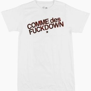 NWOT Comme Des F*Down Graphic T-Shirt In Rose